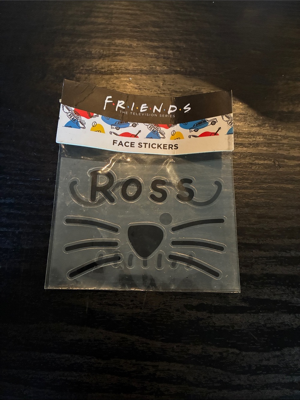 FRIENDS Rachel and Ross Face Stickers: Beard and Mustache & Ross with Whiskers